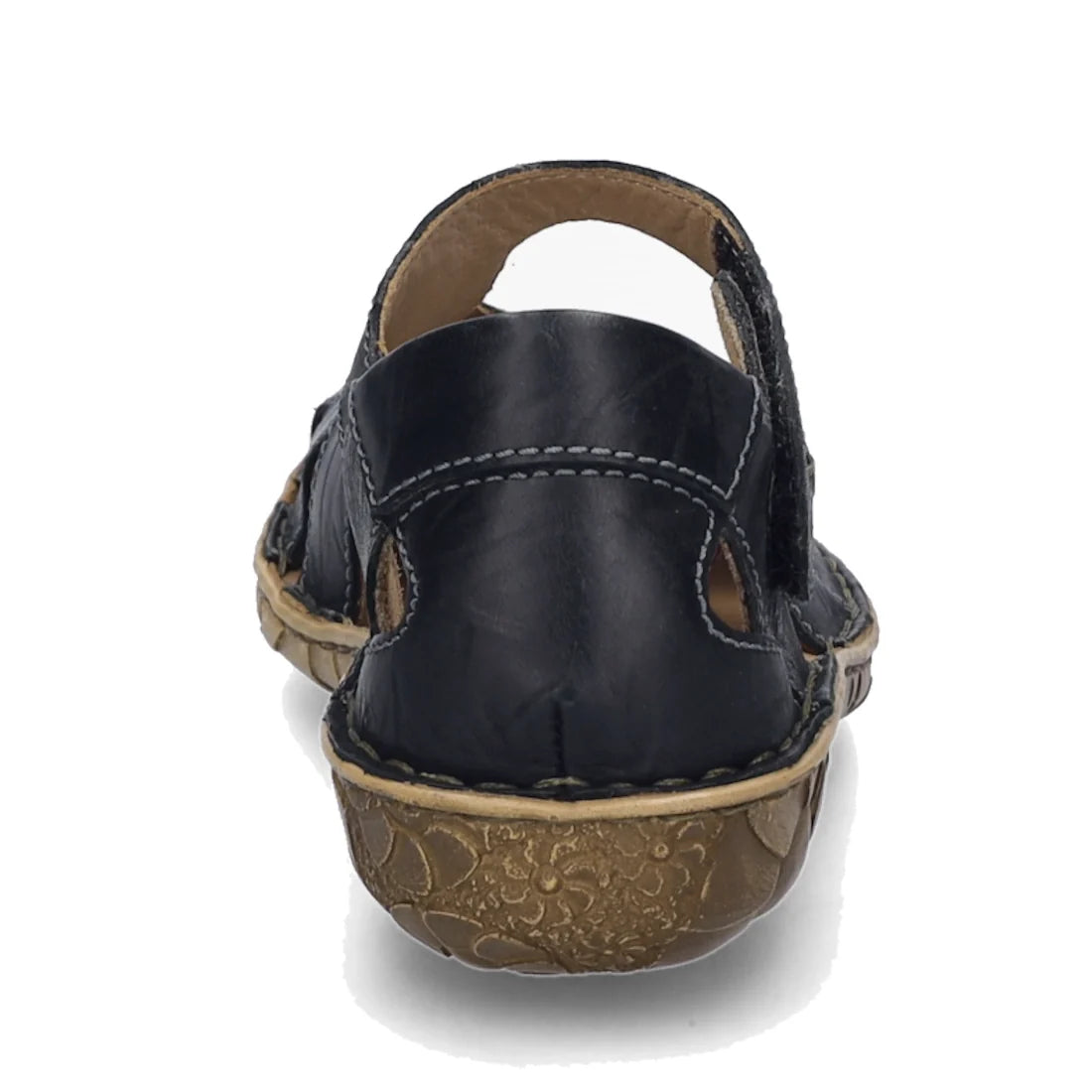 Josef Seibel Rosalie 03 Black Leather Womens Covered Toe Sandal