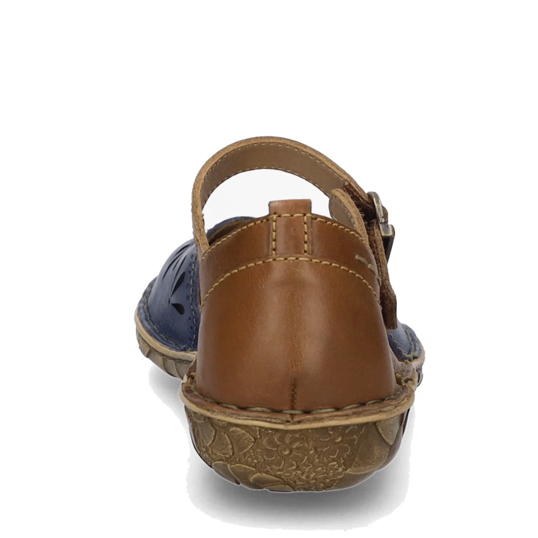 Josef Seibel Rosalie 04 Shark Kombi Leather Covered Toe Sandal Navy Tan