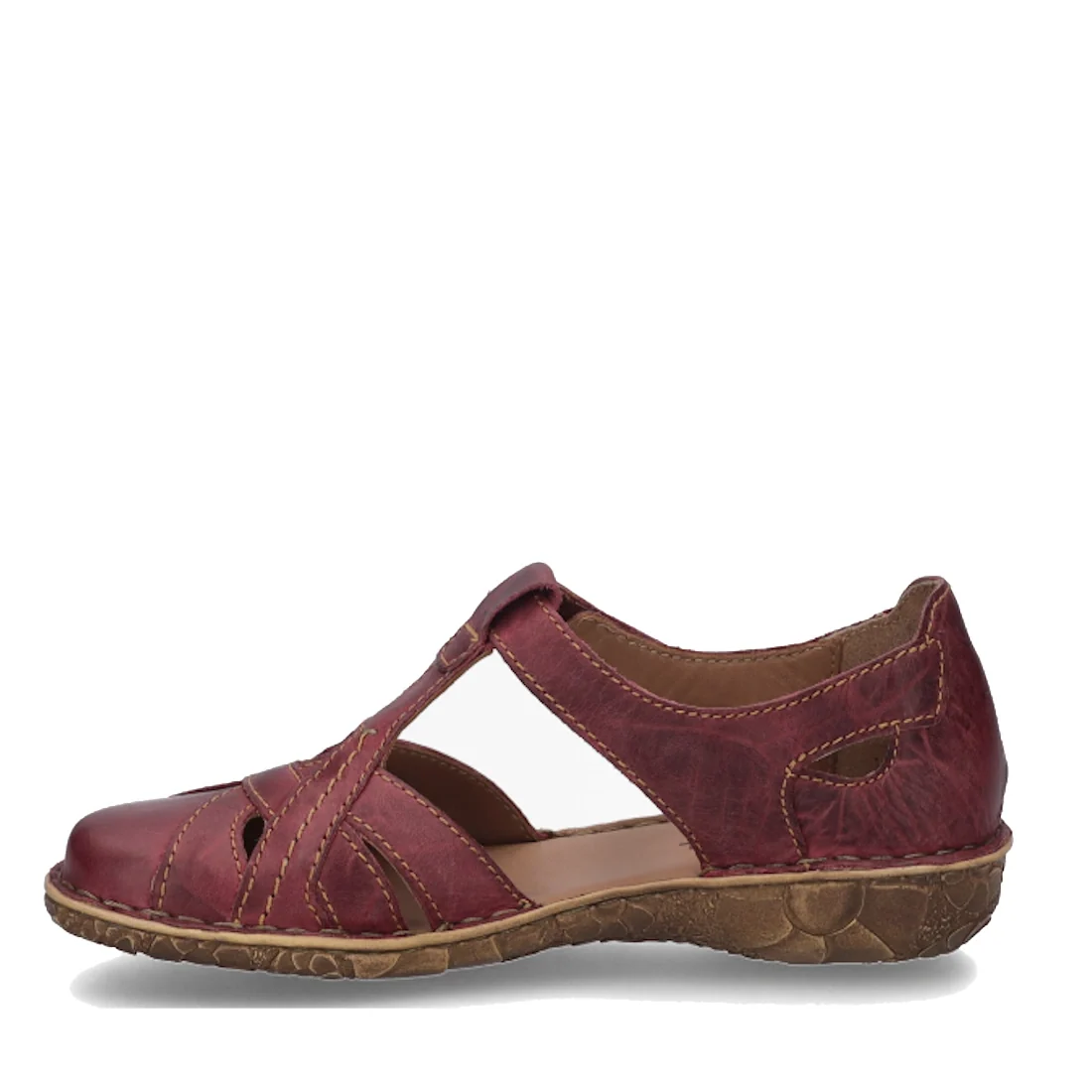 Josef Seibel Rosalie 29 Orchidee Red Leather Womens Covered Toe Sandal