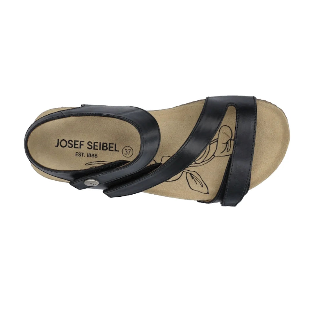 Josef Seibel Tonga 25 Womens Leather Comfort Sandal Schwarz Black