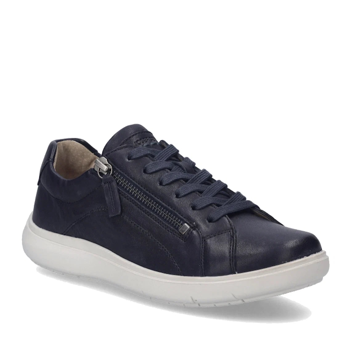 Josef Seibel Megan 01 Womens Casual Lace Up Shoe Navy w/Zip