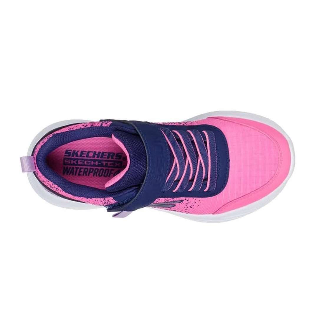 top down view of a Skechers Go Run 400 kids waterprppf sneaker in pink and purple.,
197976793347,
197976793361,
197976793385,
197976793408,
197976793422,
197976793446,
197976793460,, 197976793347, 197976793361, 197976793385, 197976793408, 197976793422, 19