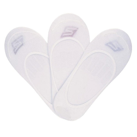 Skechers Large Microfibre Liner Non Show Socks Womens & Mens *3 Pack White and Black