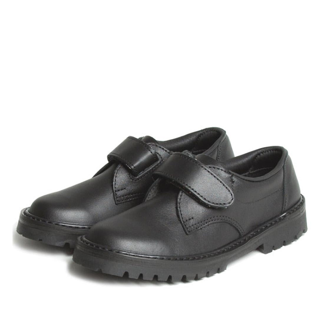 The McKinlays Kids Rip Black Velcro School Shoe offers a comfy wide fit, sturdy rubber sole, and easy velcro closure in classic black.  ksnz