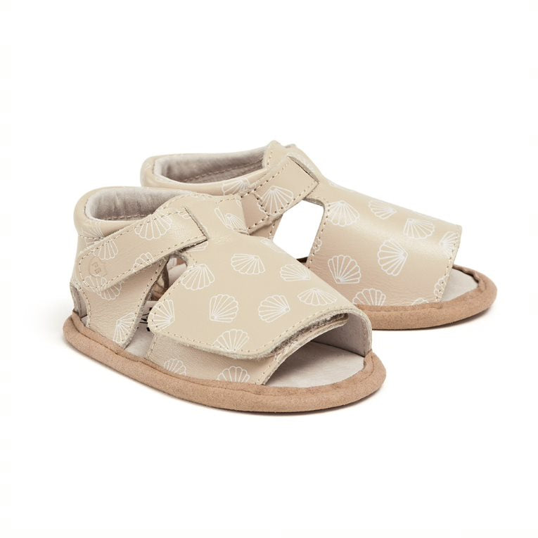 Pretty Brave Phoenix Scallop Sandal Beige CLEARANCE NOT RETURNABLE