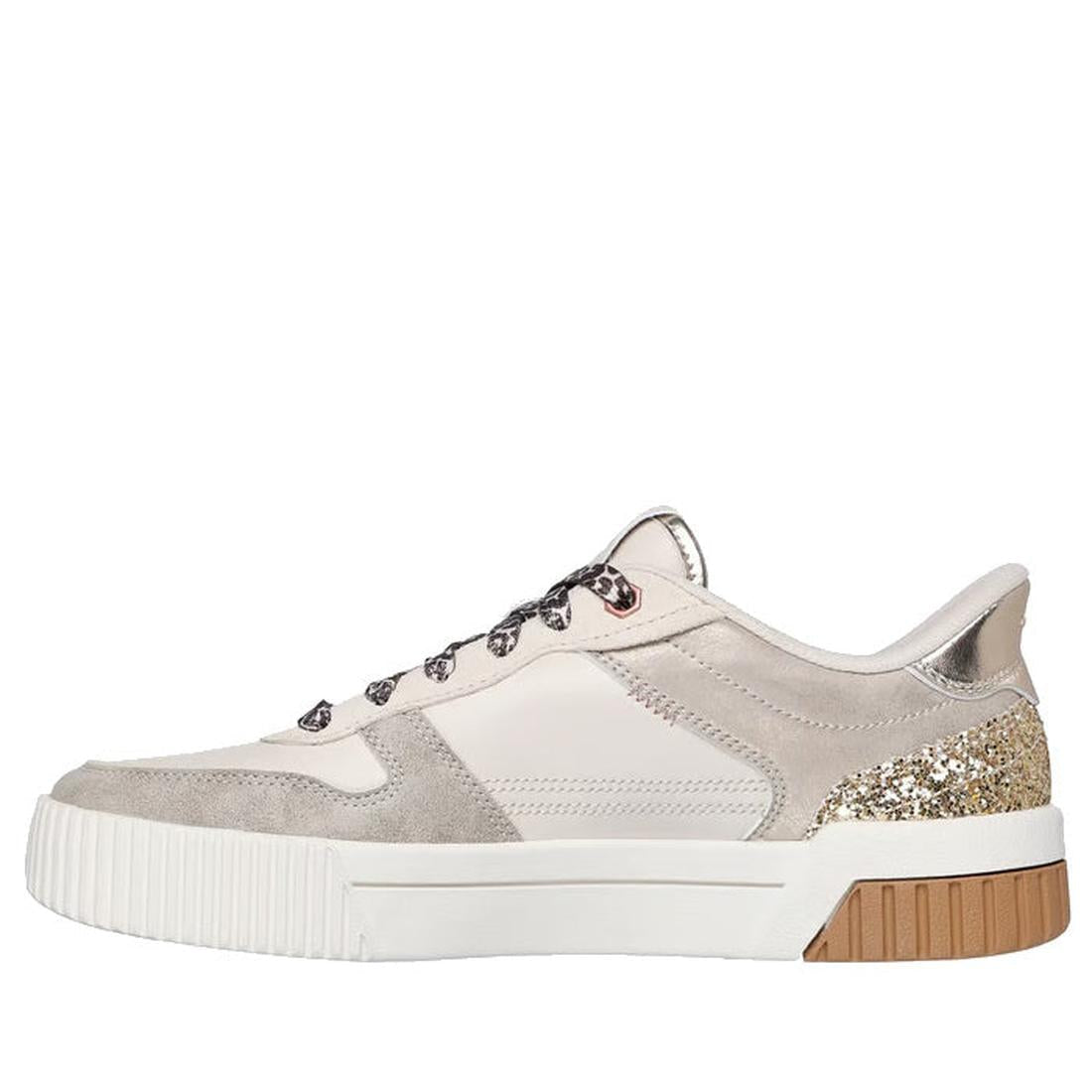 Beige Skechers Jade Randiant Roar Slip Ins sneaker with glittery heel and white sole on a white background.,
198376092979,
 
198376092993,
 
198376093013,
 
198376093037,
198376093044,, 46636, 46637, 198376092979, 46639, 198376092993, 46641, 198376093013,