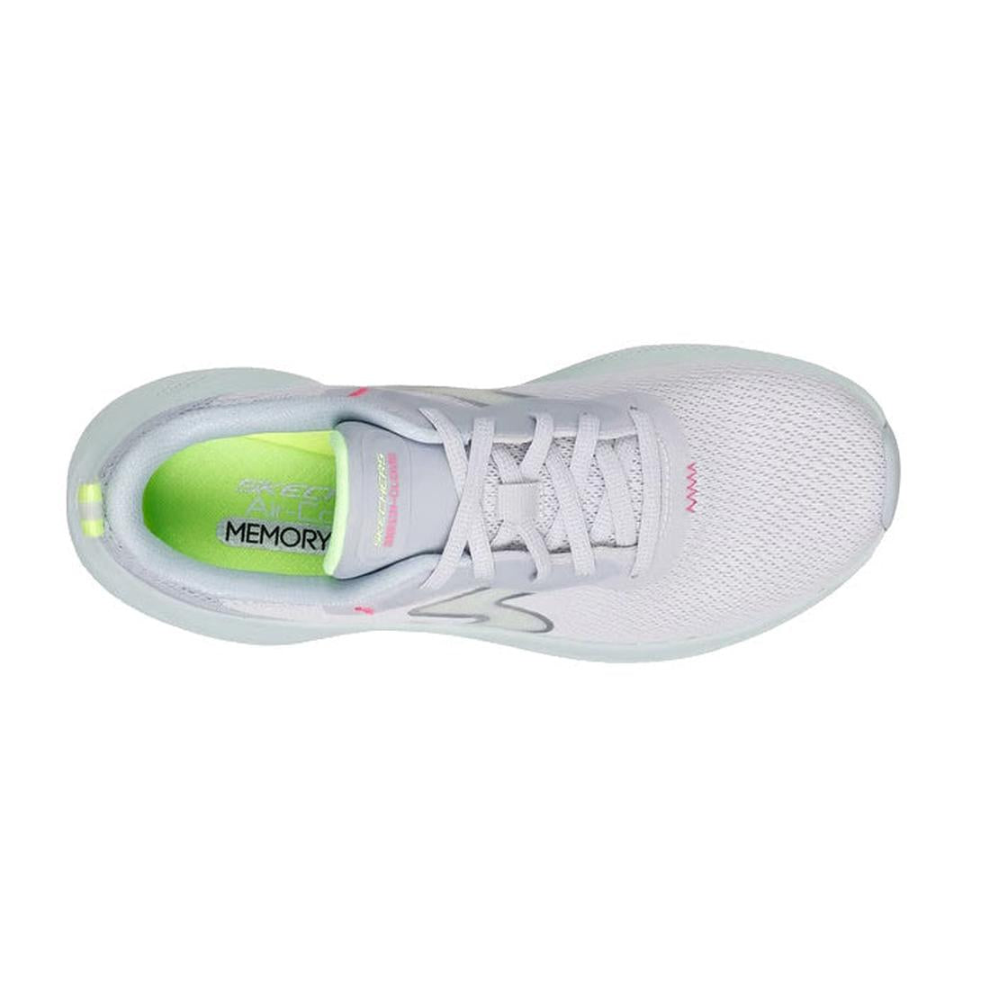 Top down view, white running shoe with green sole on a white background,
198376768218,

198376768232,
198376768249,
198376768256,
198376768263,
198376768270,

198376768294,
198376768300,, 198376768218, 45902, 198376768232, 198376768249, 198376768256, 1983