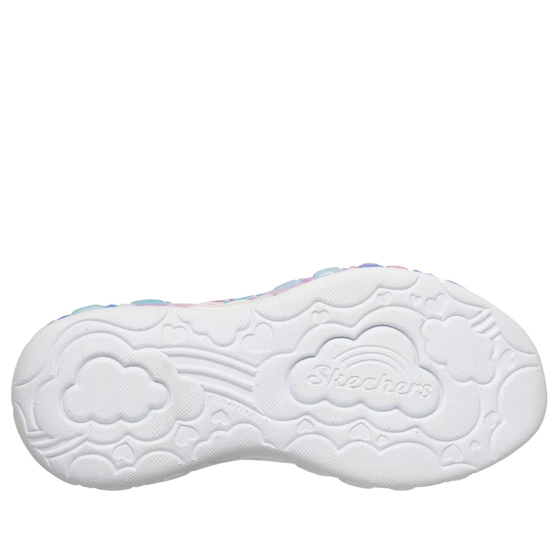 Skechers S Lights Eternal Heart Lights Trainer Silver Multi