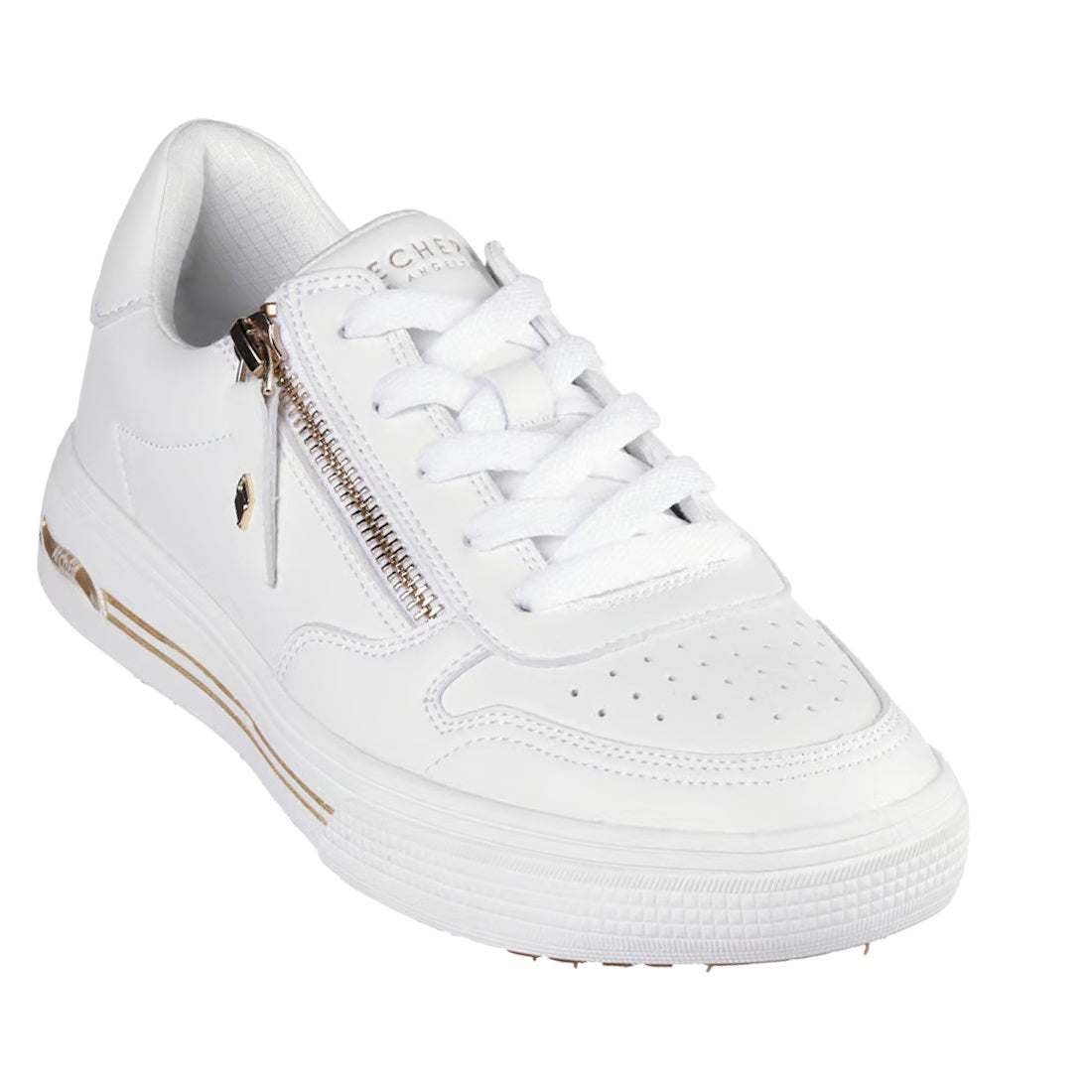 Skechers Arch Fit-Arcade Stroll'N Street Shoe White w/Zip