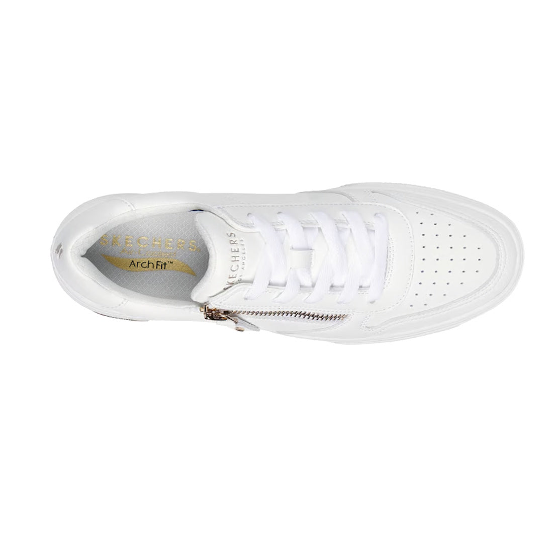 Skechers Arch Fit-Arcade Stroll'N Street Shoe White w/Zip