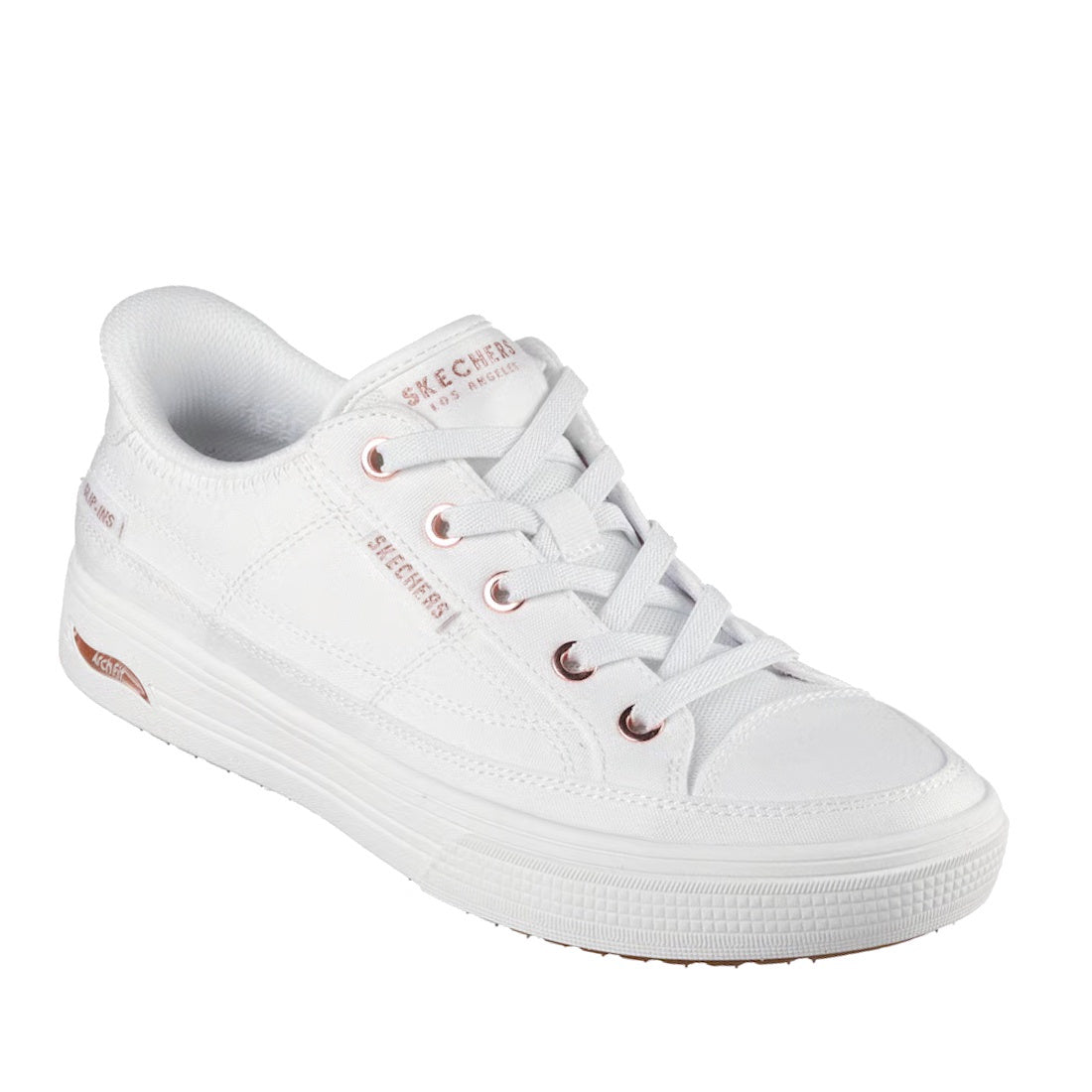 Skechers Arch Fit-Arcade See Ya There Shoe White Wide Slip In
