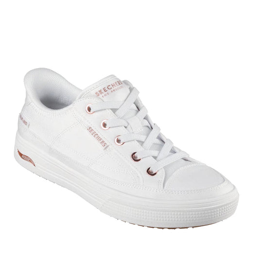 Skechers Arch Fit-Arcade See Ya There Shoe White Wide Slip In