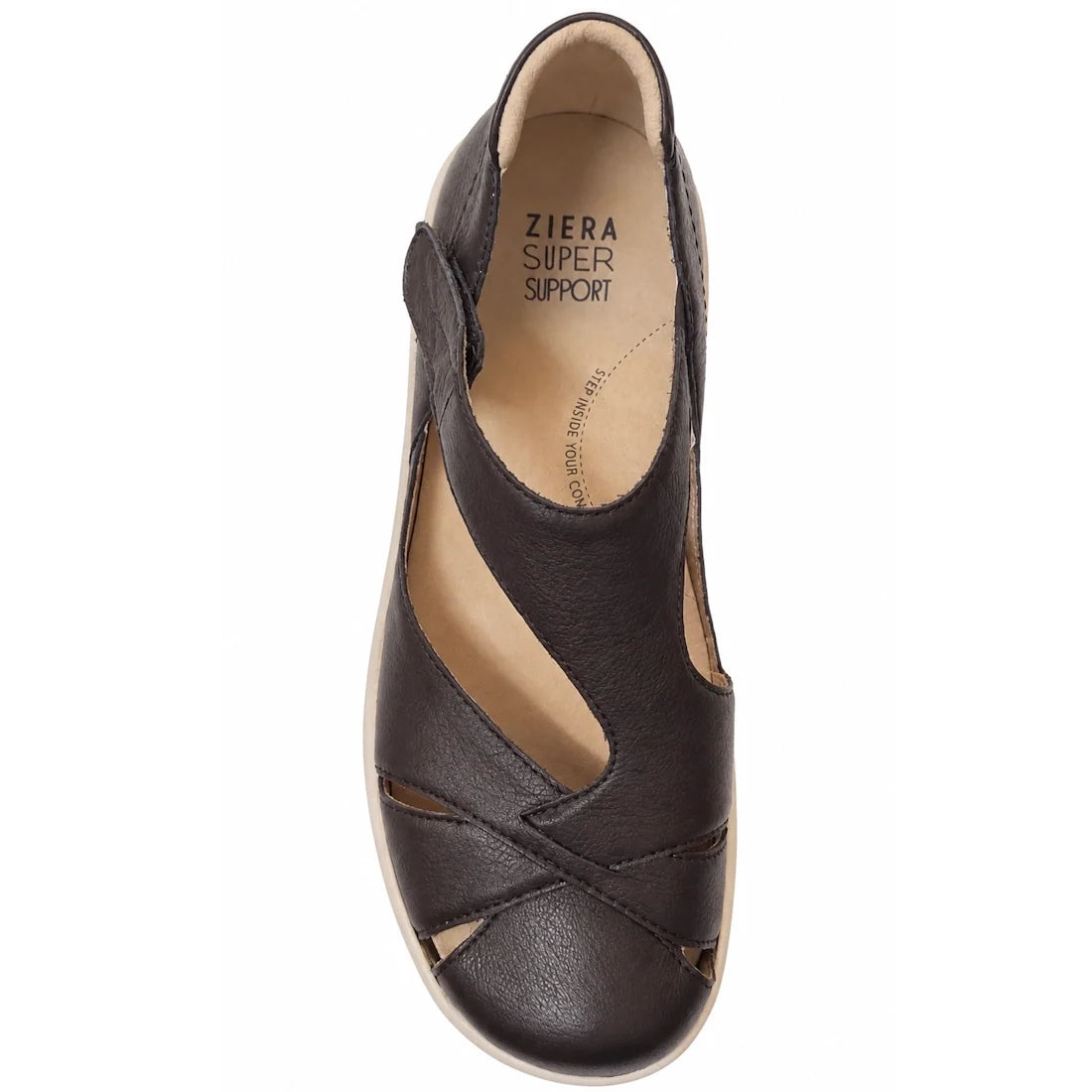Ziera Sabielle XF Womens Flat Shoe/Sandal Chocolate